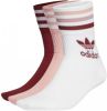 Adidas Originals Adicolor sokken wit/roze/donkerrood(set van 3 ) online kopen