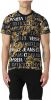 Christer T shirt met barokke print en Men`s 73GAH6S0 JS099/Gold Logo , Zwart, Heren online kopen